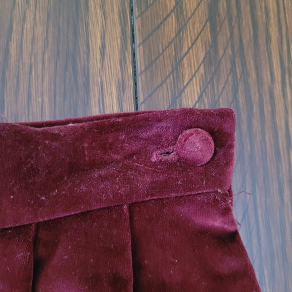 VTG MJ Concepts Velvet Skirt Size 7 Burgandy Dark Academia Whimsigoth Holiday - Picture 8 of 15